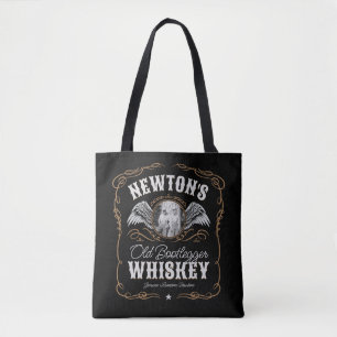 Gamla Moonshine Whiskey-etiketten LÄGG TILL BILD F Tygkasse