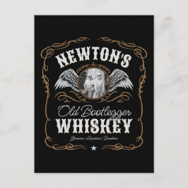 Gamla Moonshine Whiskey-etiketten LÄGG TILL BILD F Vykort