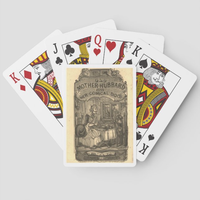 Gamla Mor Hubbard och hennes ekonomiska Hund Casinokort (Baksidan)