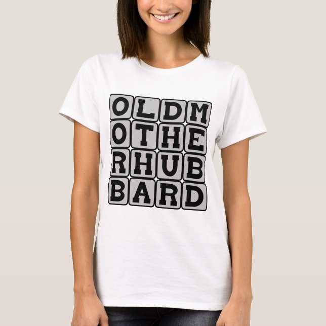 Gamla Mor Hubbard, Rimsångs Dam T-shirt (Framsida)