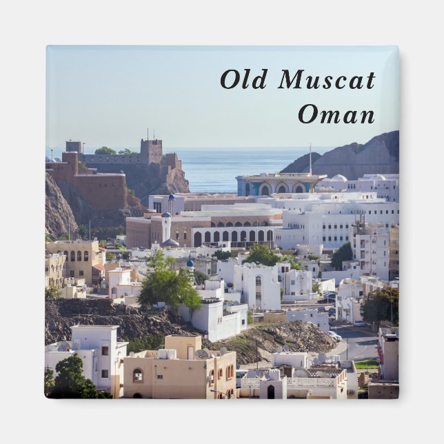 Gamla Muscat-originalstaden Muscat - Oman Magnet (Framsidan)
