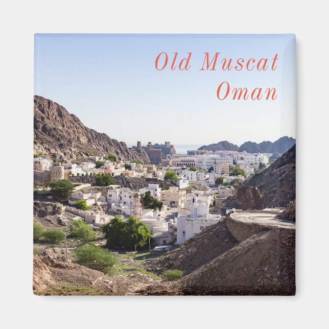 Gamla Muscat-originalstaden Muscat - Oman Magnet (Framsidan)