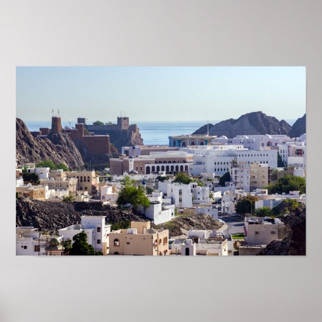Gamla Muscat-originalstaden Muscat - Oman Poster (Framsidan)