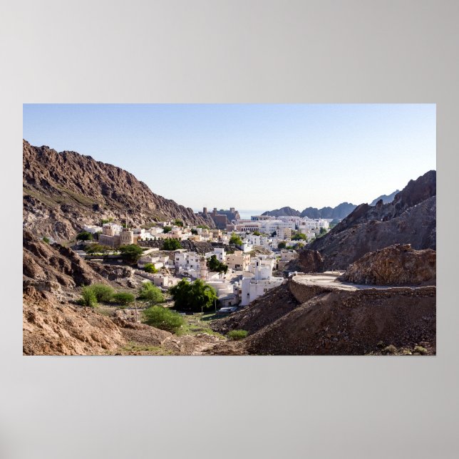 Gamla Muscat-originalstaden Muscat - Oman Poster (Framsidan)