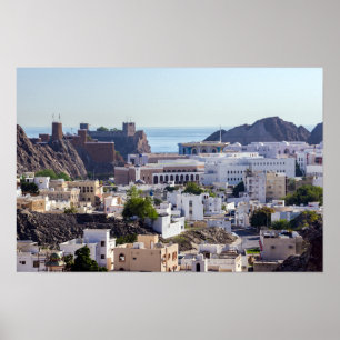 Gamla Muscat ursprungliga historiska staden Muscat Poster