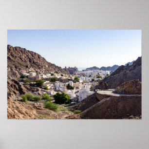 Gamla Muscat ursprungliga historiska staden Muscat Poster