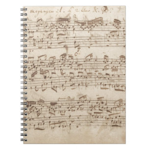 Gamla Musik noter - Bach Music Lakan Anteckningsbok