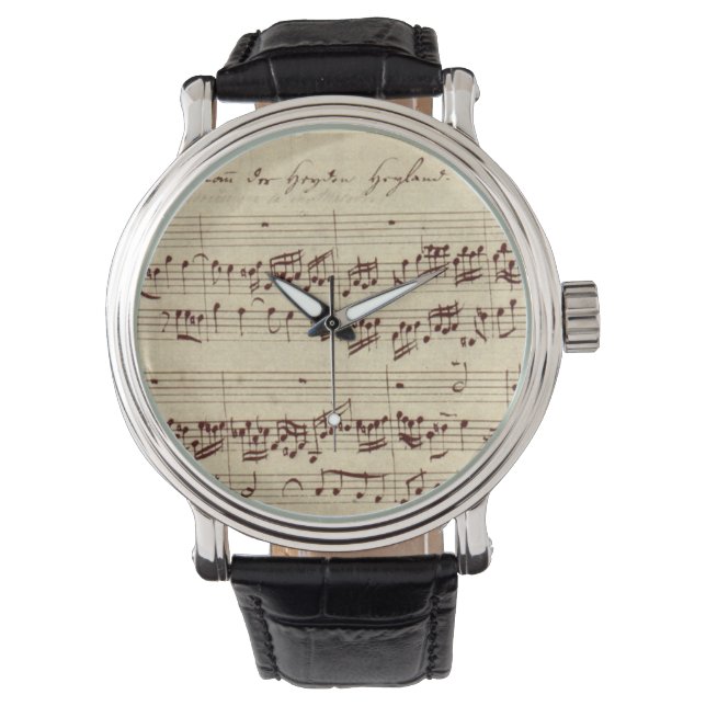 Gamla Musik noter - Bach Music Lakan Armbandsur (Framsida)