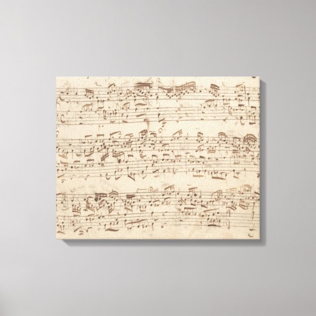 Gamla Musik noter - Bach Music Lakan Canvastryck (Framsida)