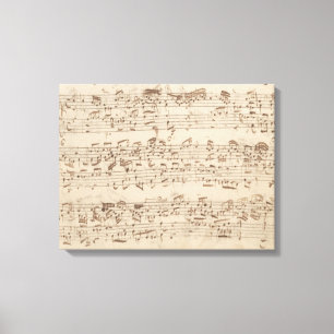 Gamla Musik noter - Bach Music Lakan Canvastryck