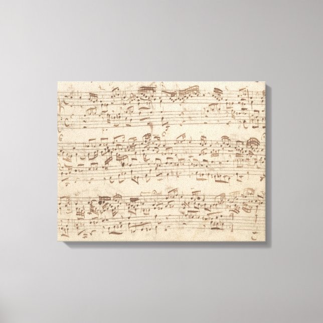 Gamla Musik noter - Bach Music Lakan Canvastryck (Framsida)