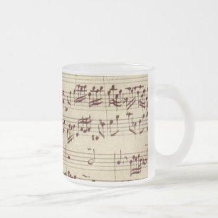 Gamla Musik noter - Bach Music Lakan Frostad Glasmugg