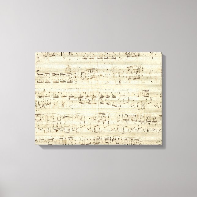 Gamla Musik noter - Chopin Music Lakan Canvastryck (Framsida)