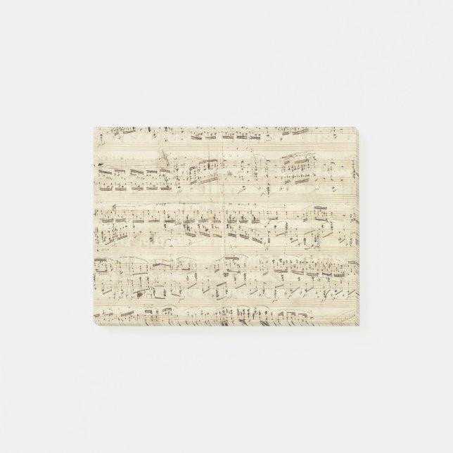 Gamla Musik noter - Chopin Music Lakan Post-it Block (Framsida)