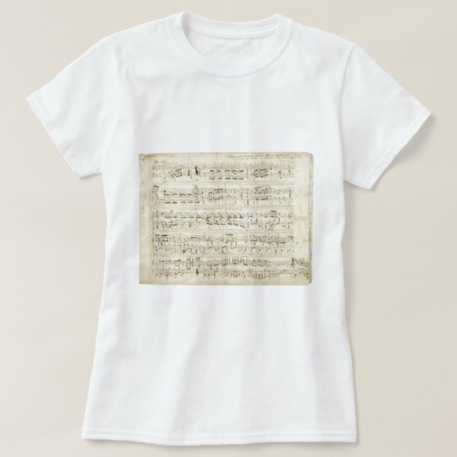 Gamla Musik noter - Chopin Music Lakan Tee Shirt (Design framsida)