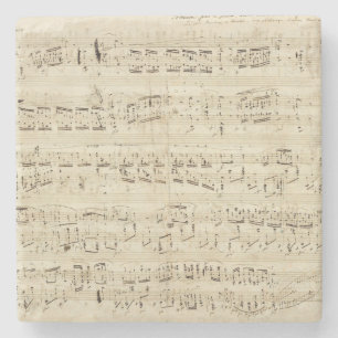 Gamla Musik noter - Chopin Music Lakan Underlägg Sten