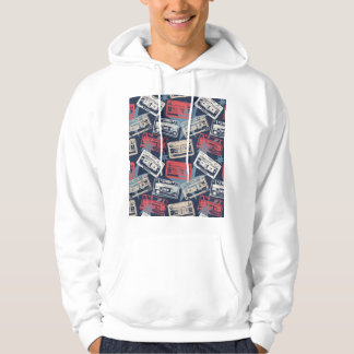 Gamla musikkassetter, Vintage, sömlös Hoodie