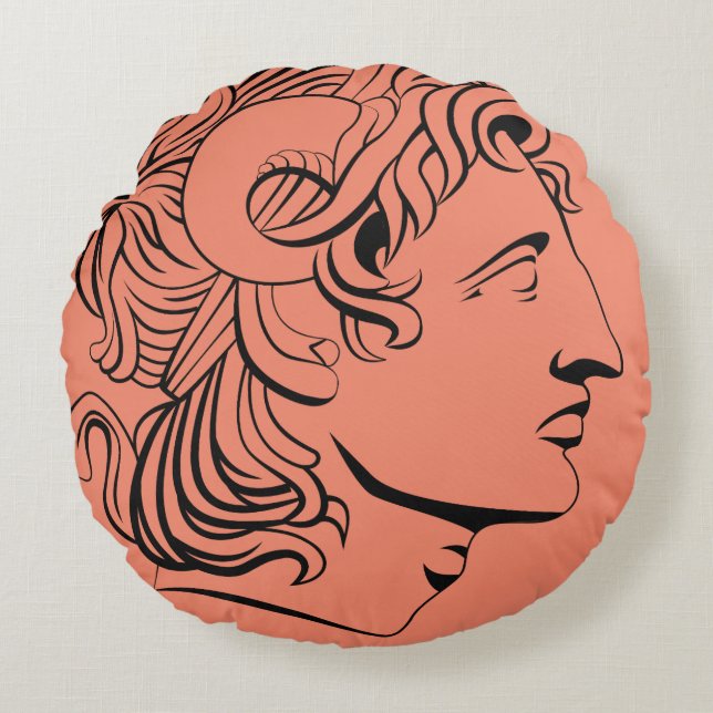 gamla myntkuddar rund kudde (Framsidan)