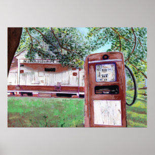 Gamla Natchitoches-marknaden Poster