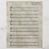 Gamla Nedfläckaden Blank Lakan Music Piano Staves