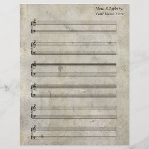 Gamla Nedfläckaden Blank Lakan Music Piano Staves