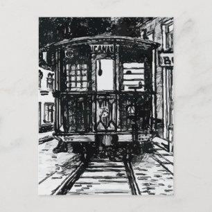 Gamla New Orleans Canal Streetcar Vykort