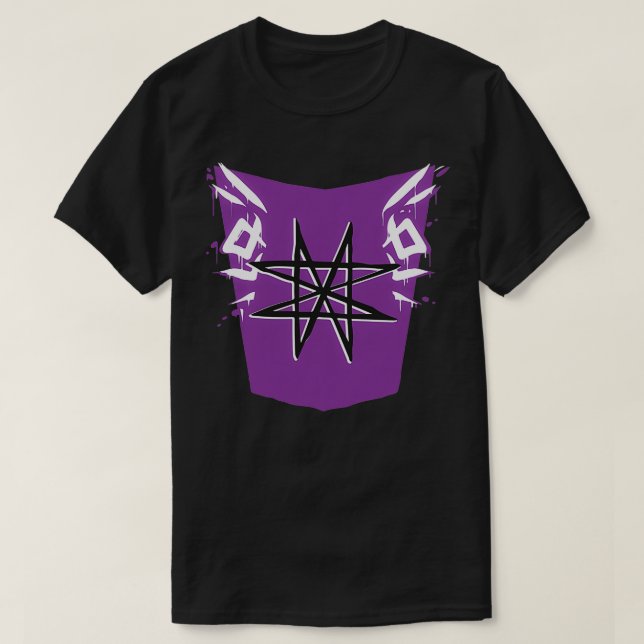 Gamla nordiska skandinaviska vikningar brev alfabe t shirt (Design framsida)