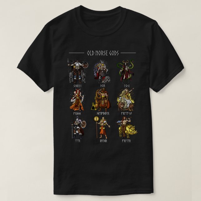 Gamla Norse Gods T Shirt (Design framsida)