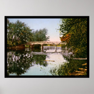 Gamla North Bridge Concord, MORSA 1900 Poster
