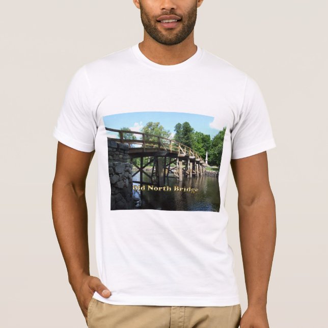 Gamla North Bridge - Revolutionary Krig Concord MO T-shirt (Framsida)