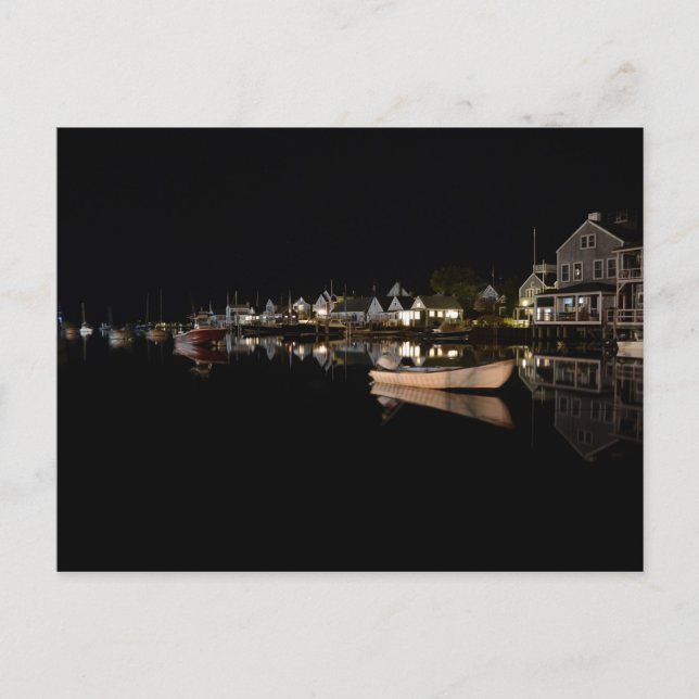 Gamla North Wharf på nattvykort Vykort (Framsida)