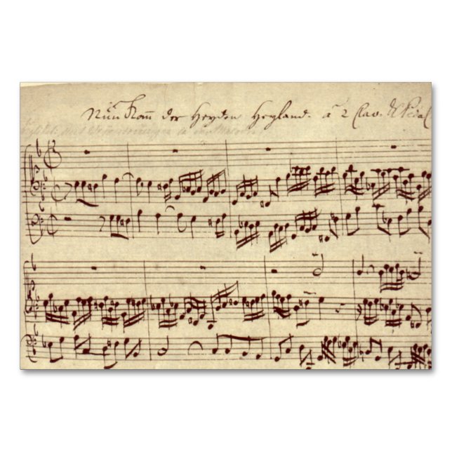 Gamla Noter - Bach Notblad Bordsnummer (Framsidan)