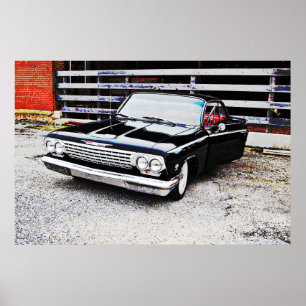 Gamla och klassiska svarta Impala Art-Poster Poster