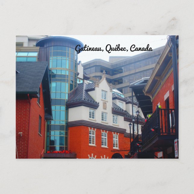 Gamla och nya Byggnad i huvudstaden Vieux Hull Vykort (Framsida)