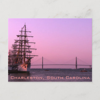 Gamla och nya i Charleston Vykort
