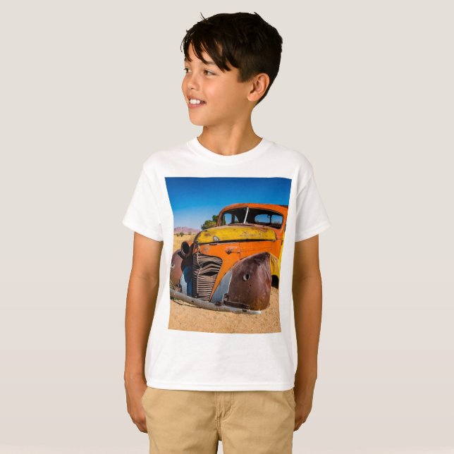 Gamla och övergivna bilar i Solitaire, Namibia T Shirt (Hel framsida)