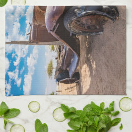 Gamla och övergivna bilar nr 3 i Solitaire, Namibi Kökshandduk