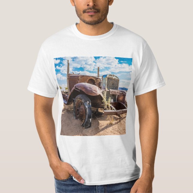 Gamla och övergivna bilar nr 3 i Solitaire, Namibi T Shirt (Framsida)