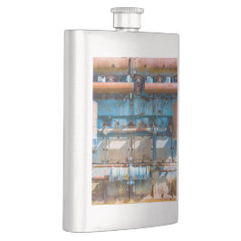 Gamla och rostiga Atlas Imperial diesel-motorer i Fickplunta