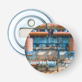 Gamla och rostiga Atlas Imperial diesel-motorer i Flasköppnare