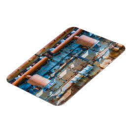 Gamla och rostiga Atlas Imperial diesel-motorer i Magnet