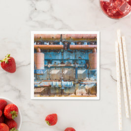 Gamla och rostiga Atlas Imperial diesel-motorer i Pappersservett