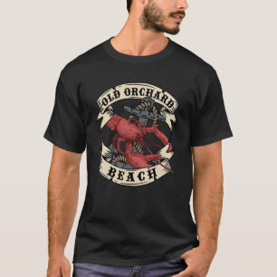 Gamla Orchard Beach Maine State Vintage Anchor Lob T Shirt