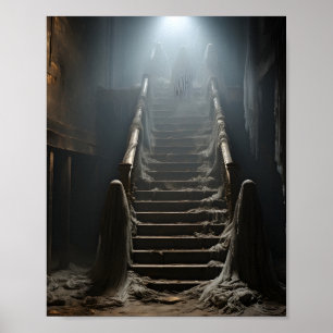 Gamla övergivna husets talesman Spöken på Trappor Poster