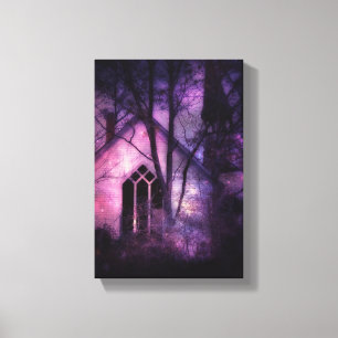 Gamla övergivna kyrkan, Lila Glow Canvastryck