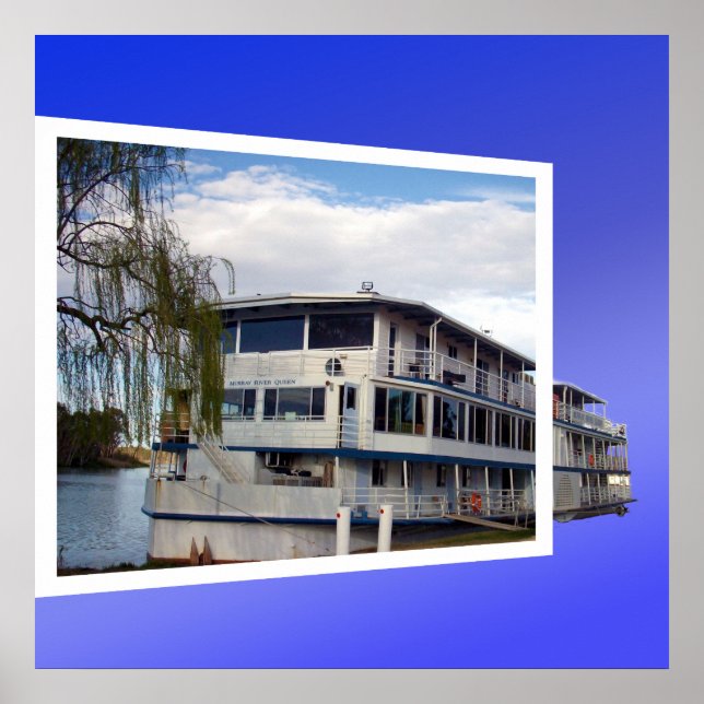 Gamla Paddle Steamer Popout Art. Poster (Framsidan)