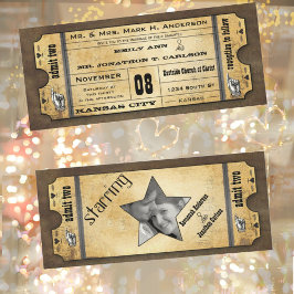 Gamla Pappra Biljett-Vintagens moderna typografi i Inbjudningar