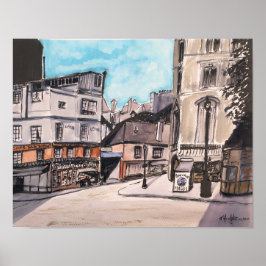 Gamla Paris Frankrike- Poster