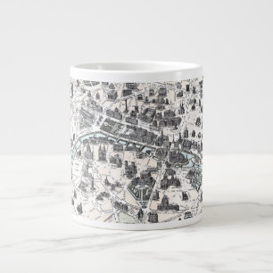 Gamla Paris Monuments Karta 1878 Seine Jumbo Mugg