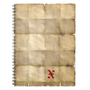 Gamla parker, Treasure Karta Papper Anteckningsbok Med Spiral